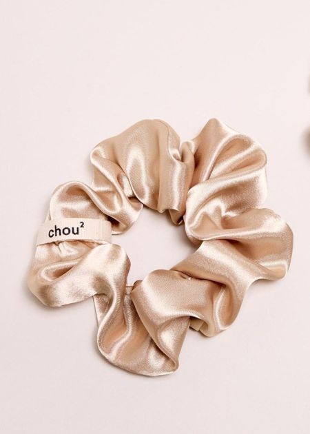 Chouchou upcyclé | beige "chouchou en satin champagne" - Chou²