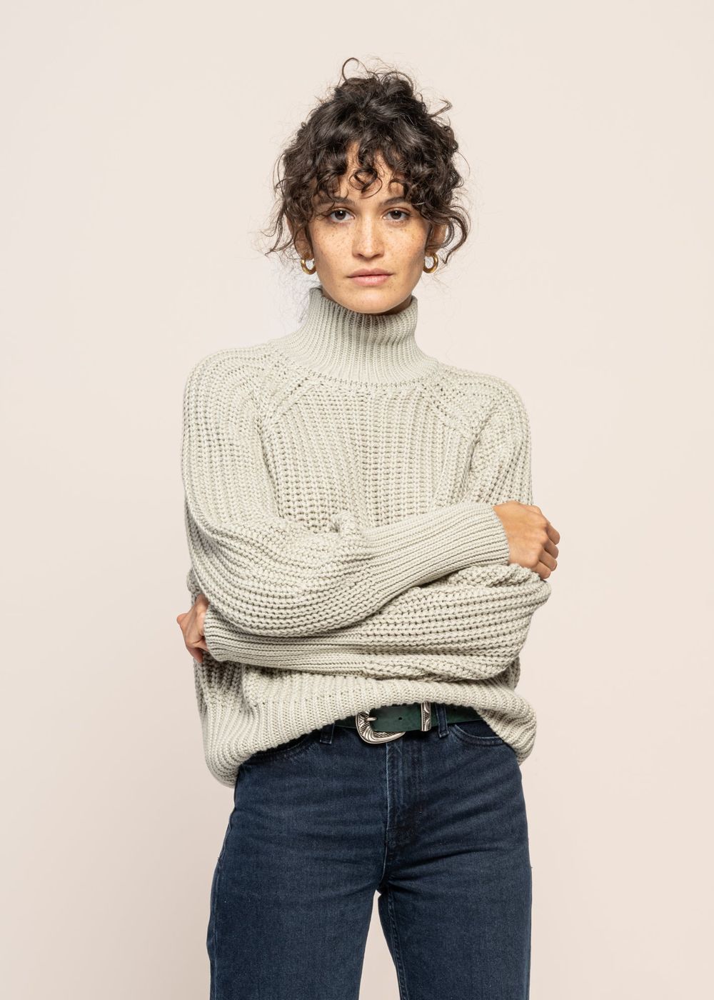 Pull maille en coton bio | ola - vintage lace femme - Jan'n June