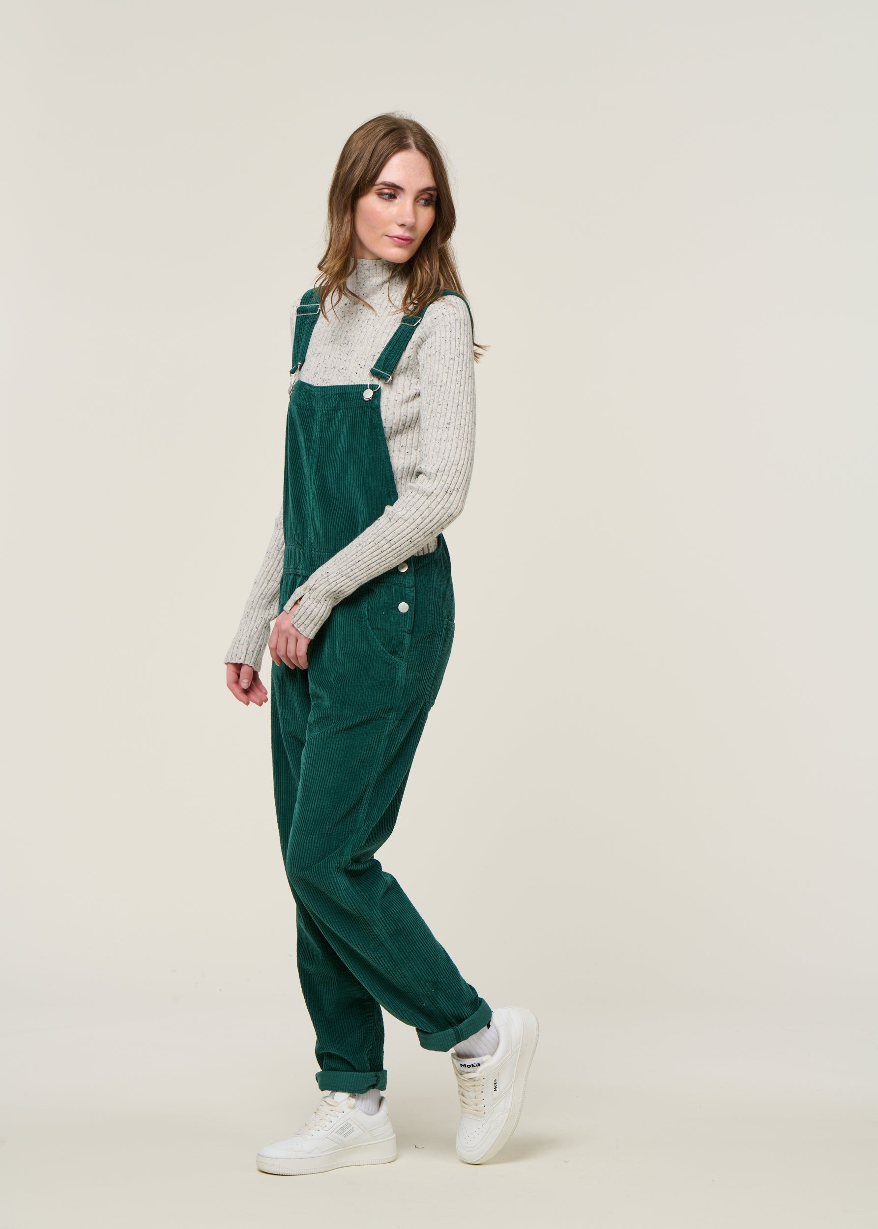 Salopette velours en coton bio | vert "corduroy overall dark green", Brava Fabrics, photo 3