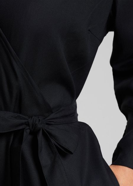 Combinaison longue en tencel | noir "wrap jumpsuit farsta black", Dedicated, photo 3