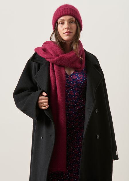 Echarpe en mohair certifiée | aubergine "Éléanore", WeDressFair, photo 4