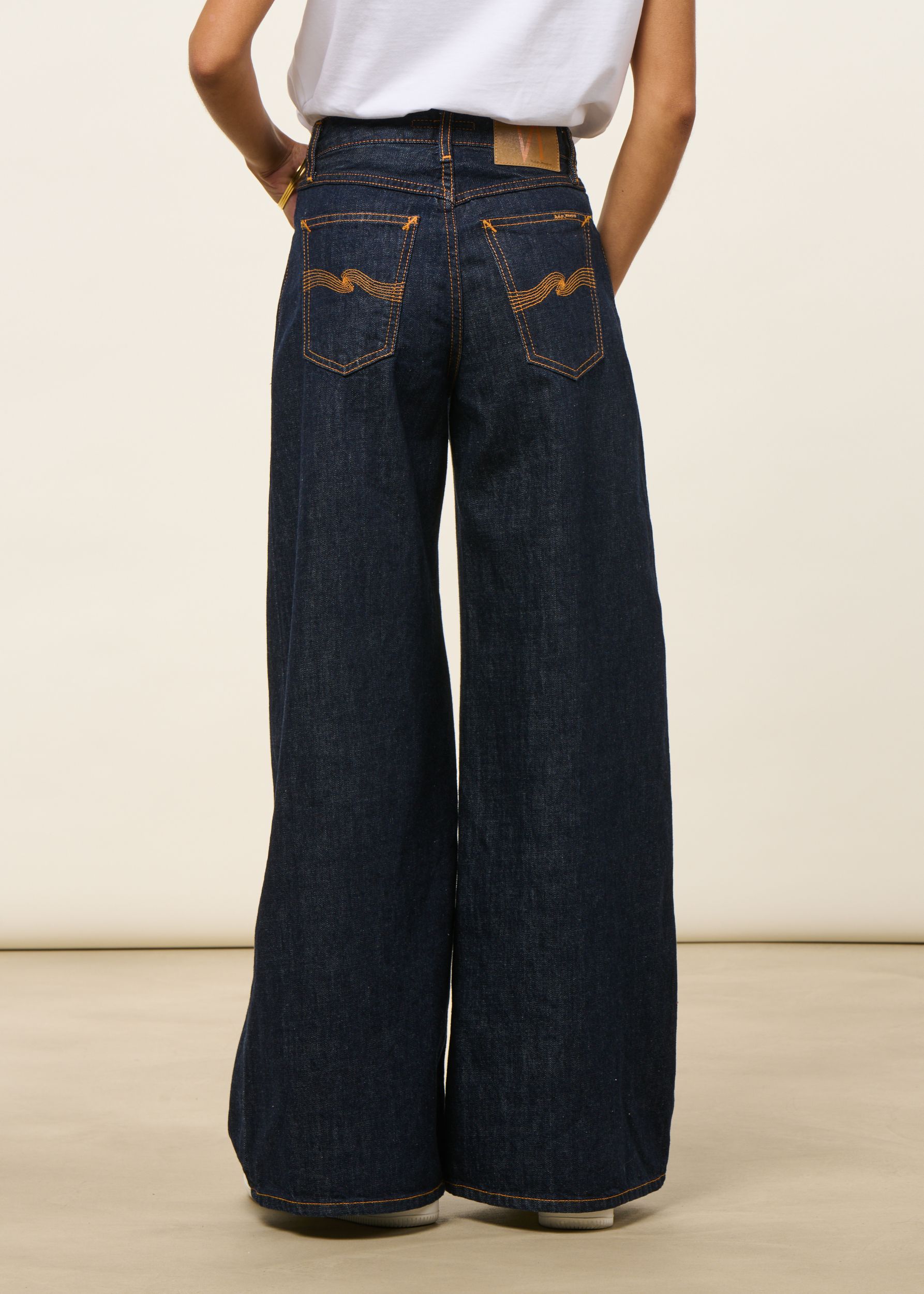 Jean wide leg en coton bio | bleu brut "sonic sue one wash", Nudie Jeans, photo 3
