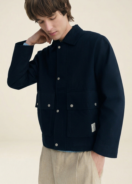 Jacke aus Bio-Baumwolle | Marine "navy callum jacket", Thinking Mu, Foto 2