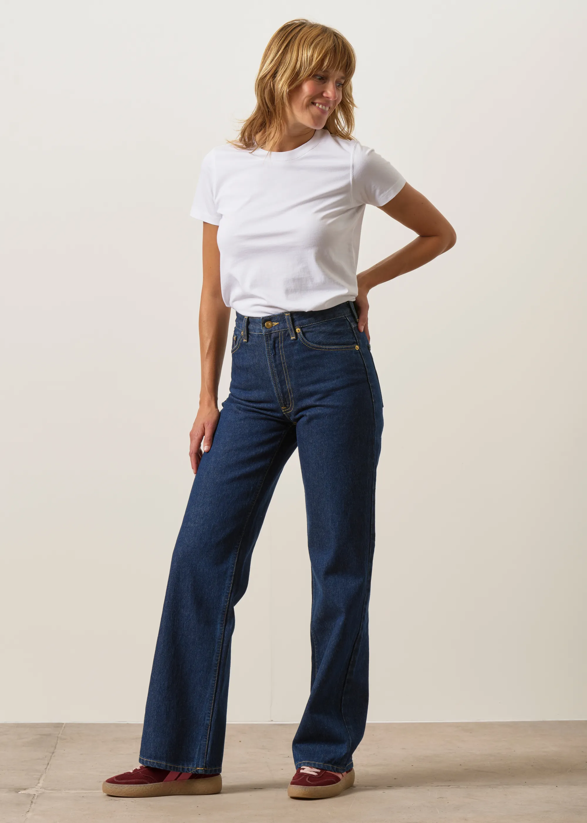 Jean droit large en coton bio | bleu brut "clean eileen classic blue", Nudie Jeans, photo 1