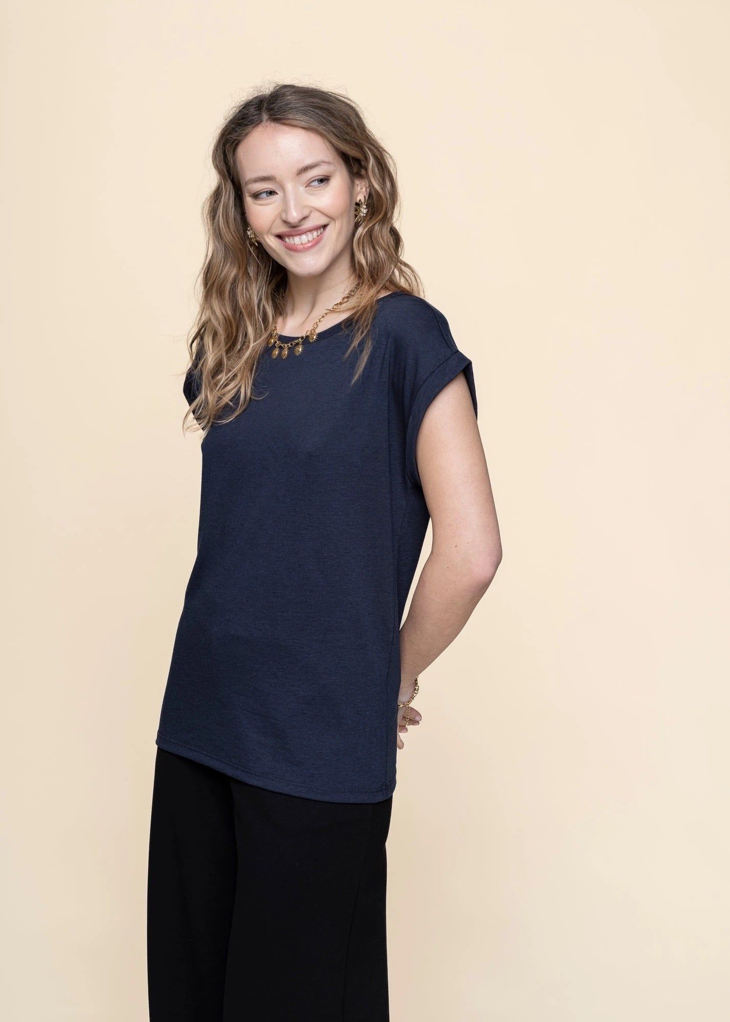 T-shirt en tencel et coton bio | marine "jilaana night sky", Armedangels, photo 2