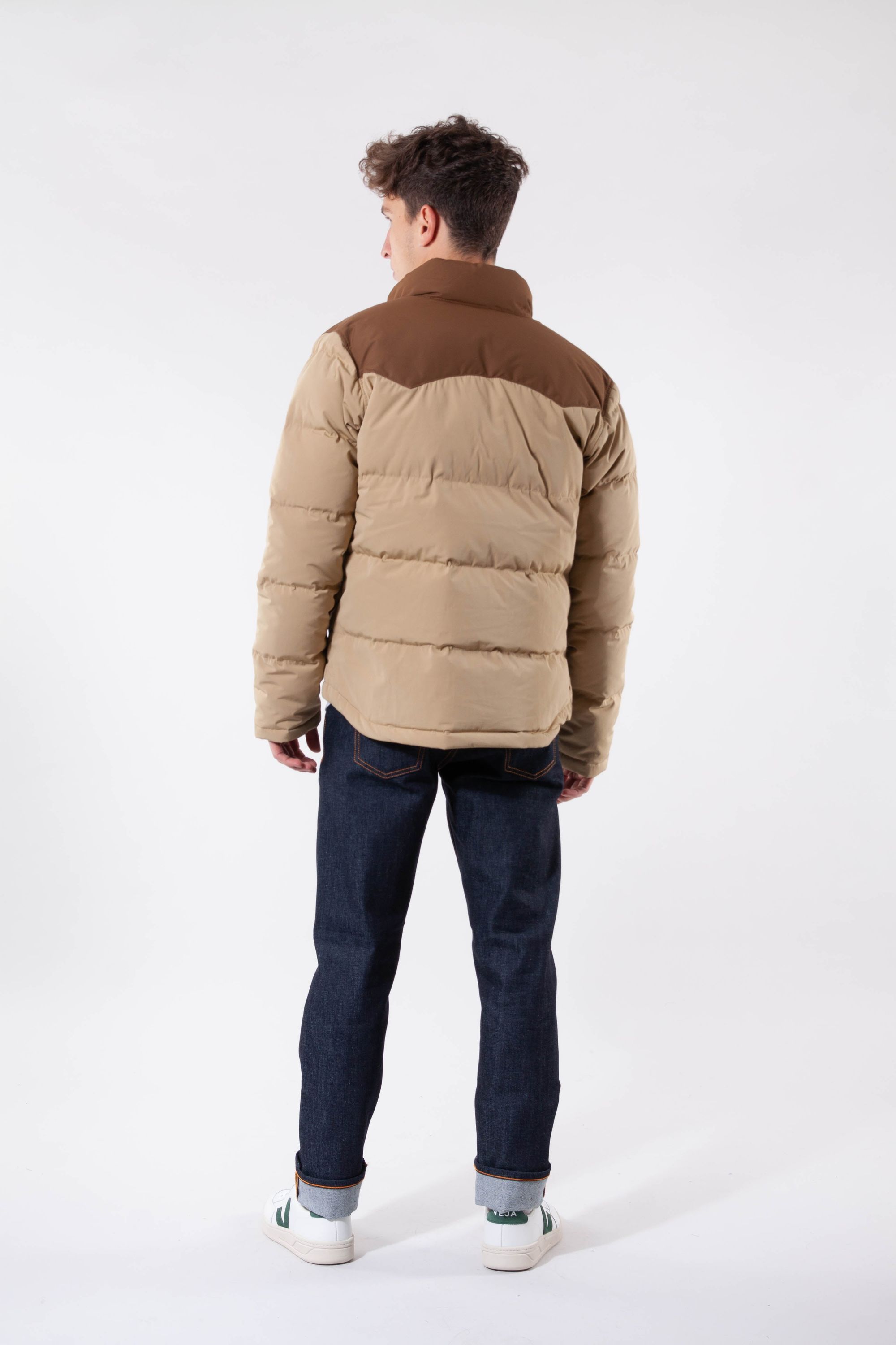 Doudoune beige et marron recyclée - bivy down, Patagonia, photo 5