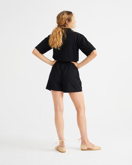 Combishort noire en coton bio - jade, Thinking Mu, photo 4