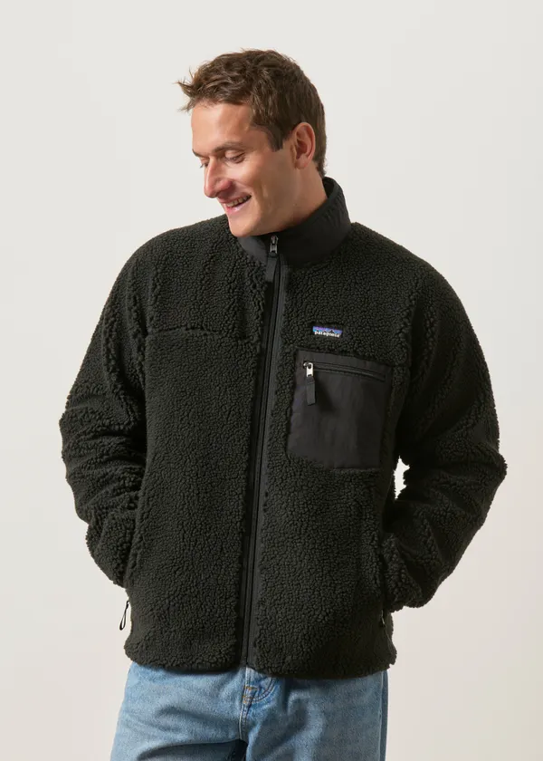Veste polaire en matières recyclées | noir "Classic retro-x jkt - blk", Patagonia