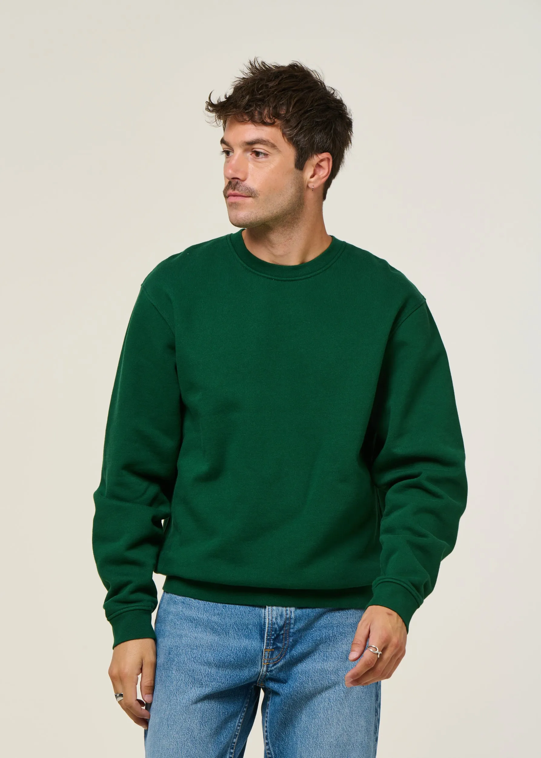 Sweat oversize en coton bio | vert forêt, WeDressFair, photo 1