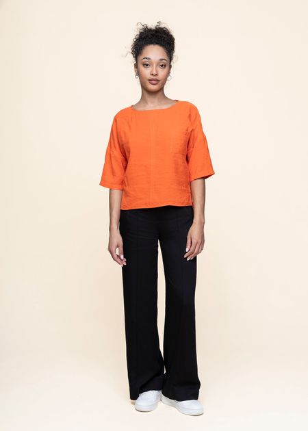 Bluse aus Tencel | Orange "maitia shirt - tile red", SKFK, Foto 3
