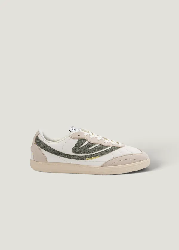 Baskets vegan | écru et vert "Flow - beige & green", Moea