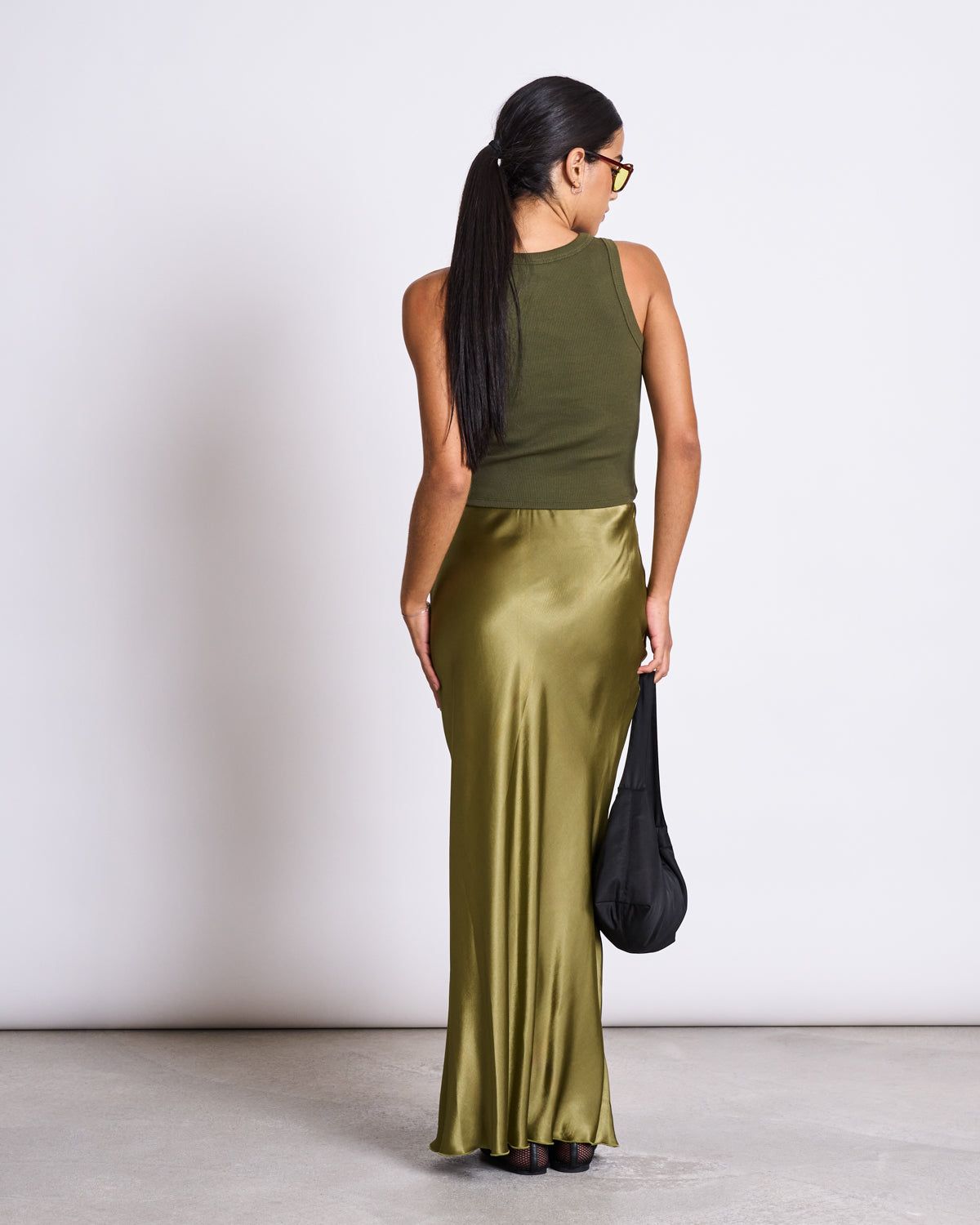 Jupe en viscose écologique | vert "serin - woody olive", Jan'n June, photo 5