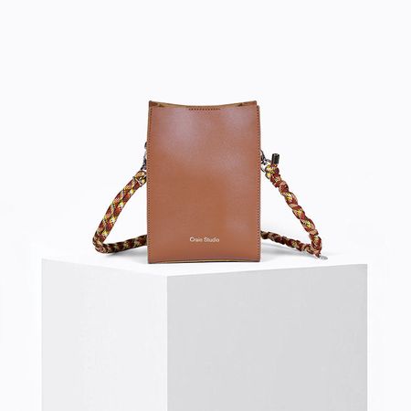 Sac à bandoulière en cuir certifié | beige "essence - tan"