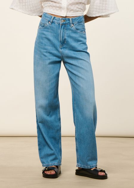 Jean ballon en coton bio et tencel | denim clair "leila - luiz super light" - Kings of Indigo