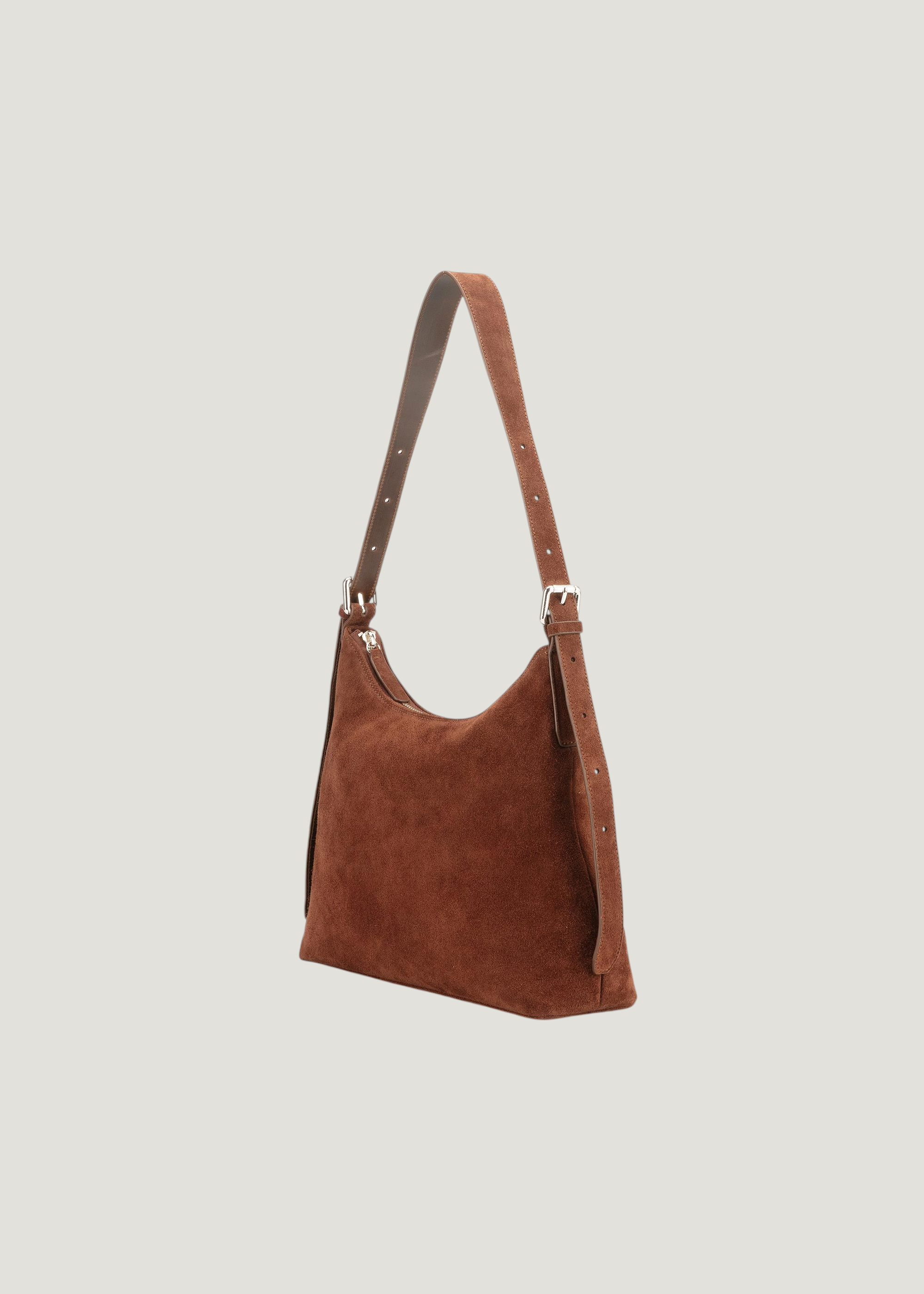 Sac à main en cuir suède certifié | marron "Bari chestnut", Vagabond, photo 3