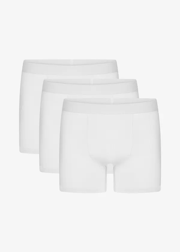 Lot 3 boxer uni en coton bio | blanc "optical white", Colorful Standard