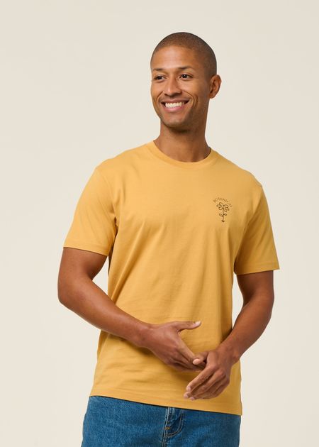 T-shirt en coton bio | ocre "botanical" - Olow