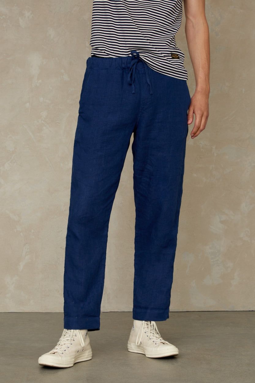 Pantalon ample marine en lin - martin, Kings of Indigo, photo 3
