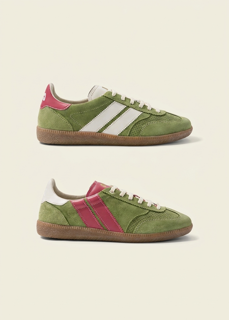 Baskets en cuir certifié | vert "matcha berry pulse" - Caval