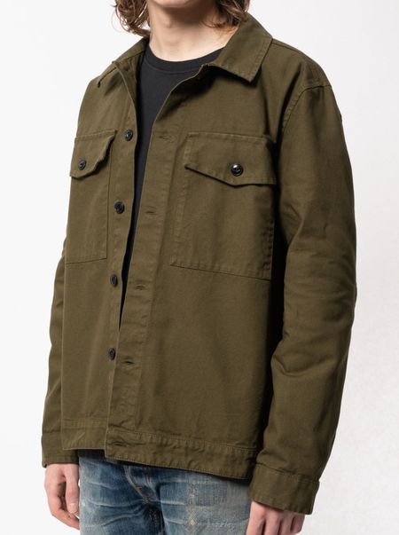 Surchemise kaki en coton bio - colin canvas