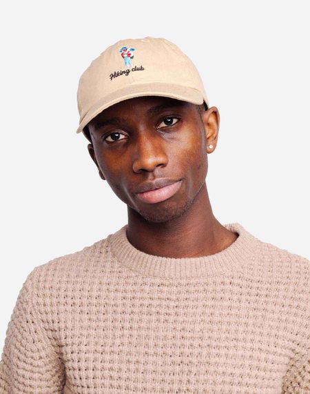 Casquette en coton bio | beige "six pannel hiking club"