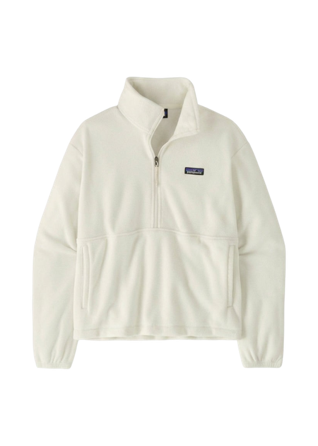 Polaire fine en matière recyclée | blanc "w's micro d 1/2 zip fleece p/o - birch white - Patagonia