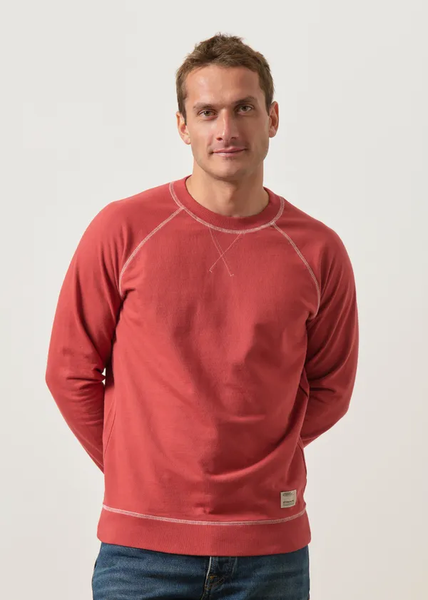 Sweat en coton bio | rouge "Red gorka sweatshirt - red", Thinking Mu