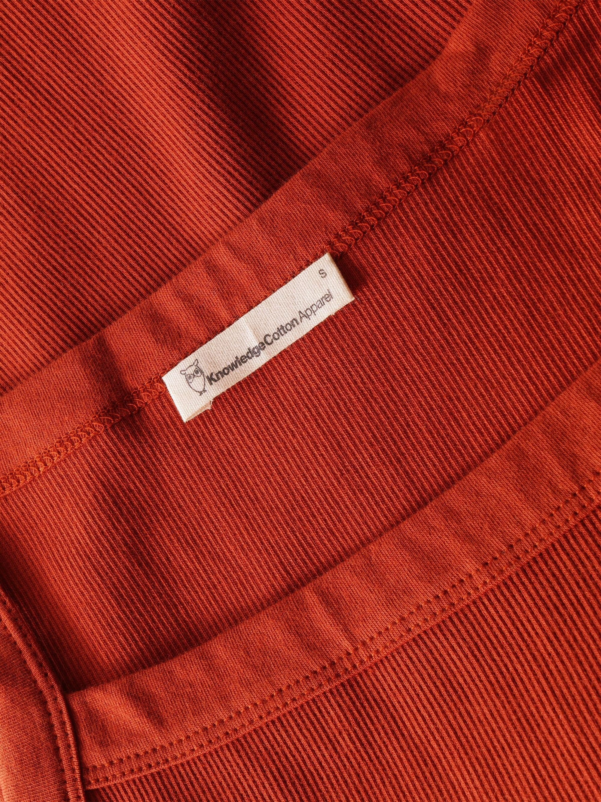 Débardeur en coton bio | rouille "rib strap top - burnt brick", Knowledge Cotton Apparel, photo 4