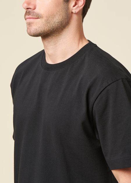 T-shirt oversize en coton bio | noir - WeDressFair