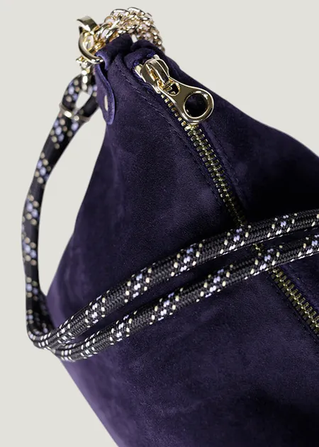 Sac à main en suède | bleu "mallow - suede marine", Craie Studio, photo 4
