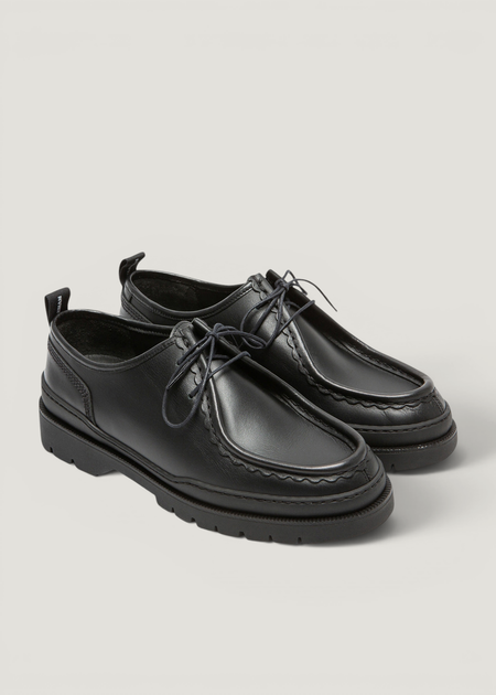 Derbies made in france en cuir certifié | noir "major noir" - Kleman