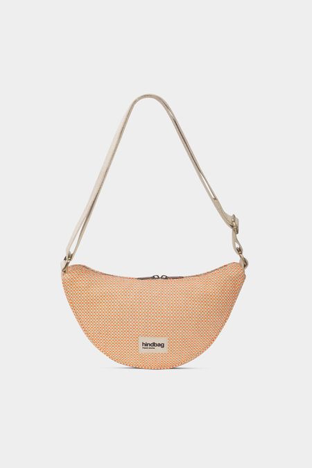 Sac bandoulière en coton bio | "andrea tressage corail" 