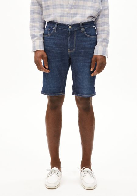 Short denim en coton bio et chanvre | brut "Naailo denim short - titania" - Armedangels