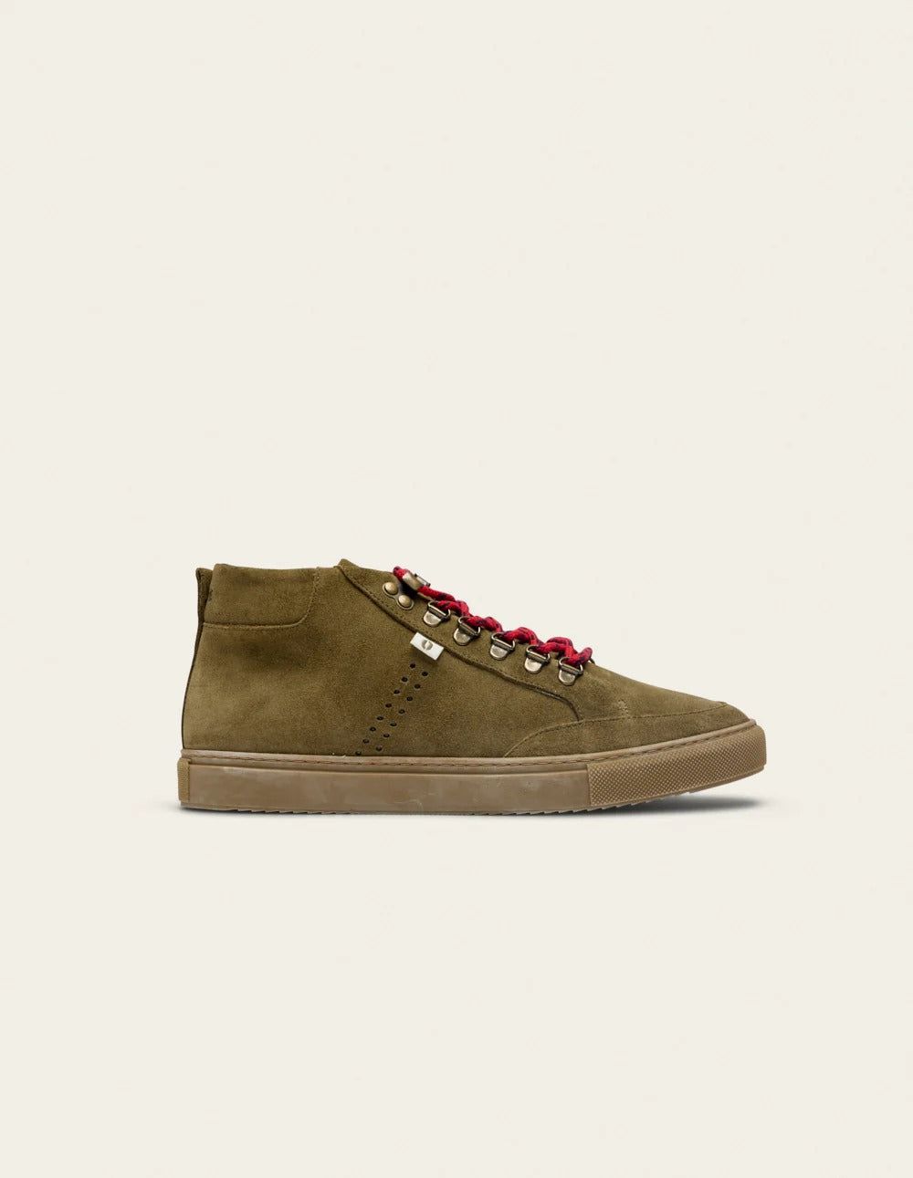 High-Top-Sneaker aus zertifiziertem Leder | Khaki "christian", Odaje ex M.Moustache, Foto 4
