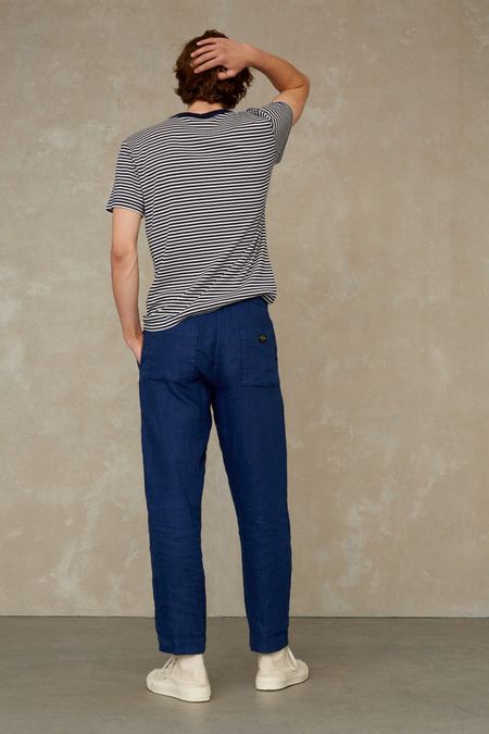 Pantalon ample marine en lin - martin, Kings of Indigo, photo 2