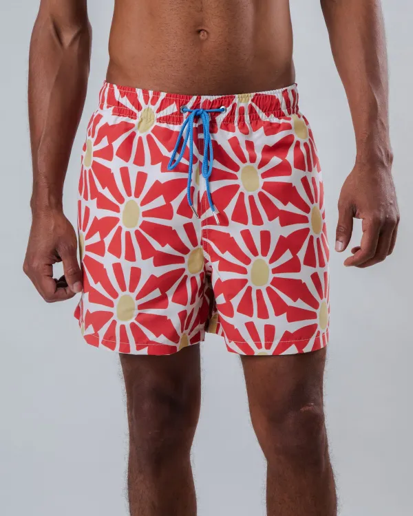 Badeshorts aus recyceltem Material | Rot "marisol swimwear red", Brava Fabrics