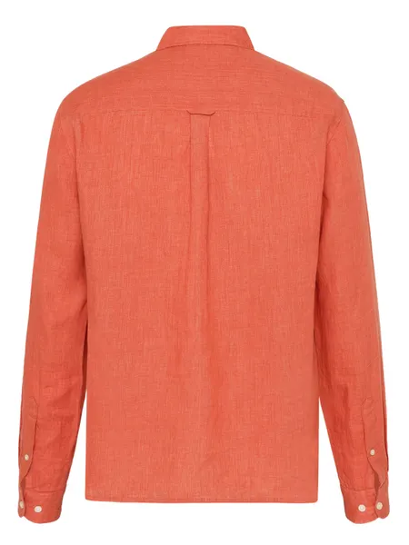 Chemise en lin biologique | rouge "regular linen shirt langoustino", Knowledge Cotton Apparel, photo 5