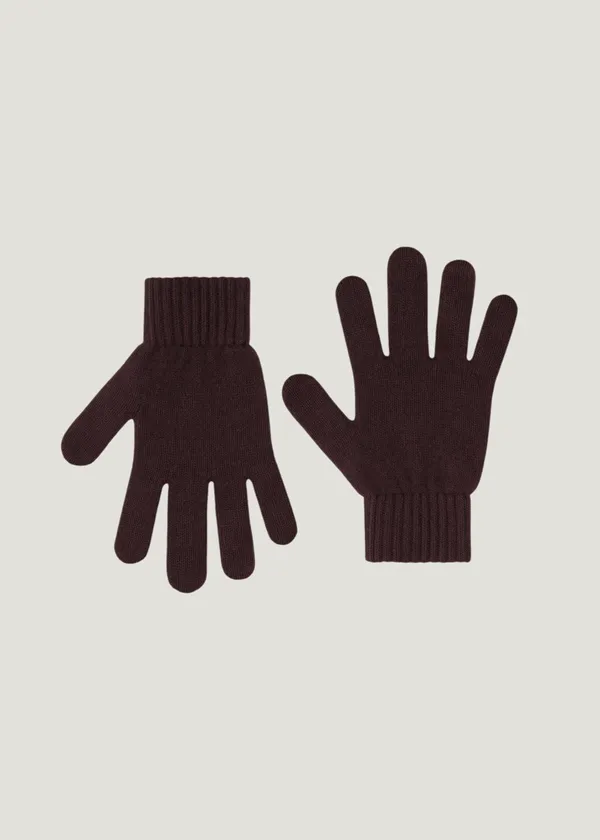 Gants en laine mérinos recyclée | bordeaux "merino wool gloves - oxblood red", Colorful Standard