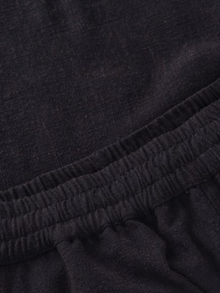 Shorts aus Ecovero und Leinen | Schwarz "Posey linen-mix shorts black jet", Knowledge Cotton Apparel, Foto 4