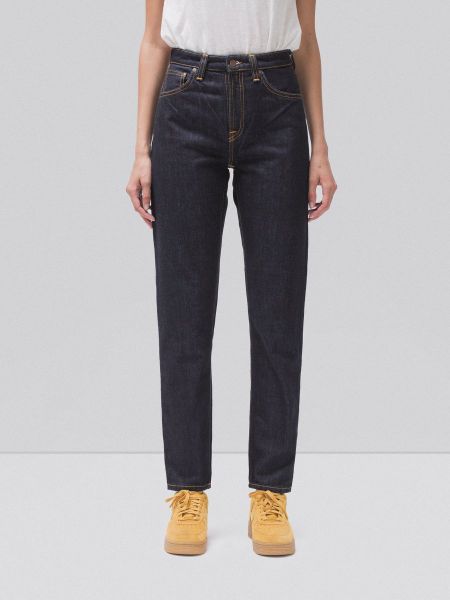 Jean droit taille haute brut en coton bio - breezy britt rinsed original