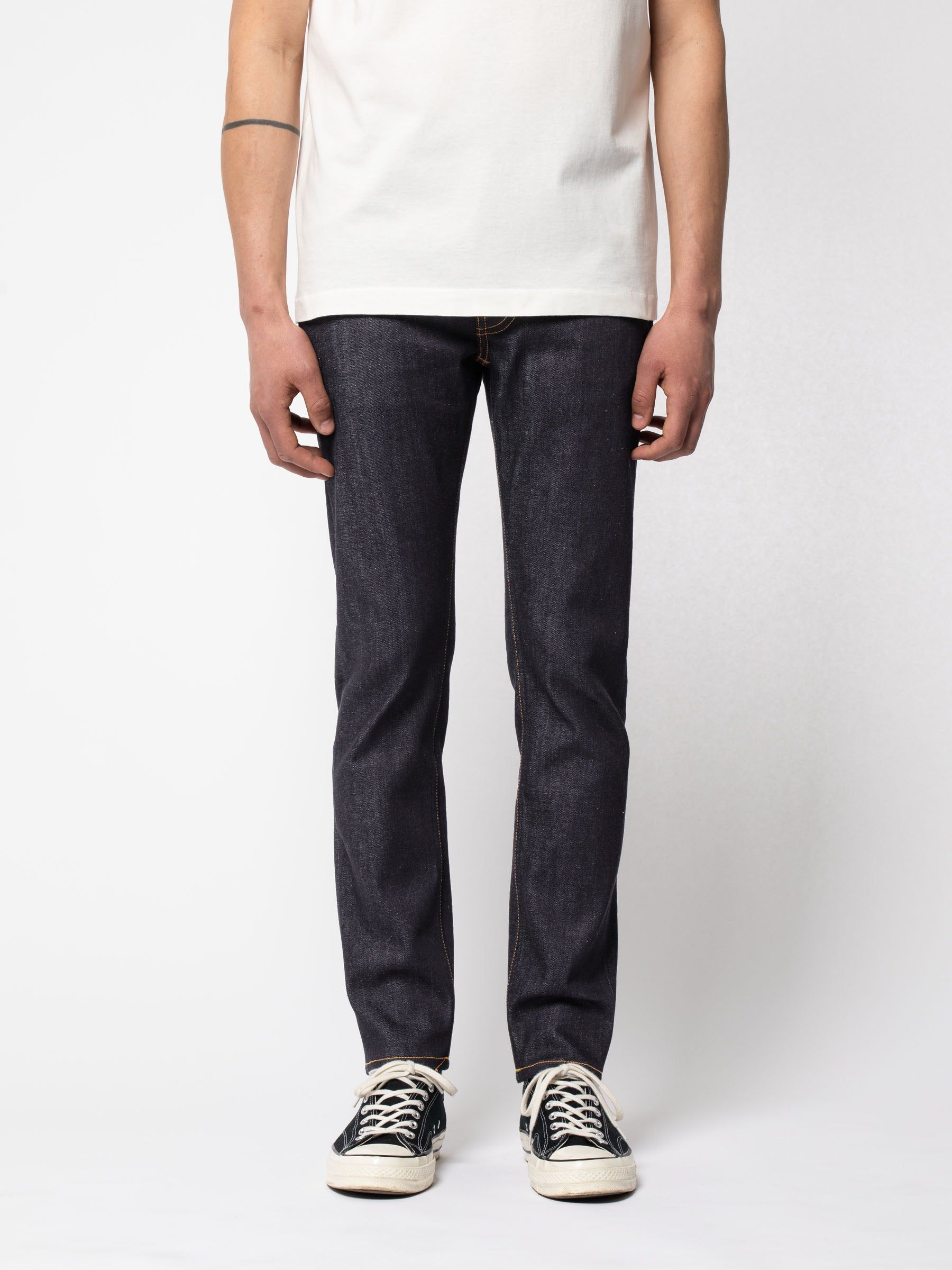 Jean slim indigo brut en coton bio - lean dean dry indigofera, Nudie Jeans, photo 1