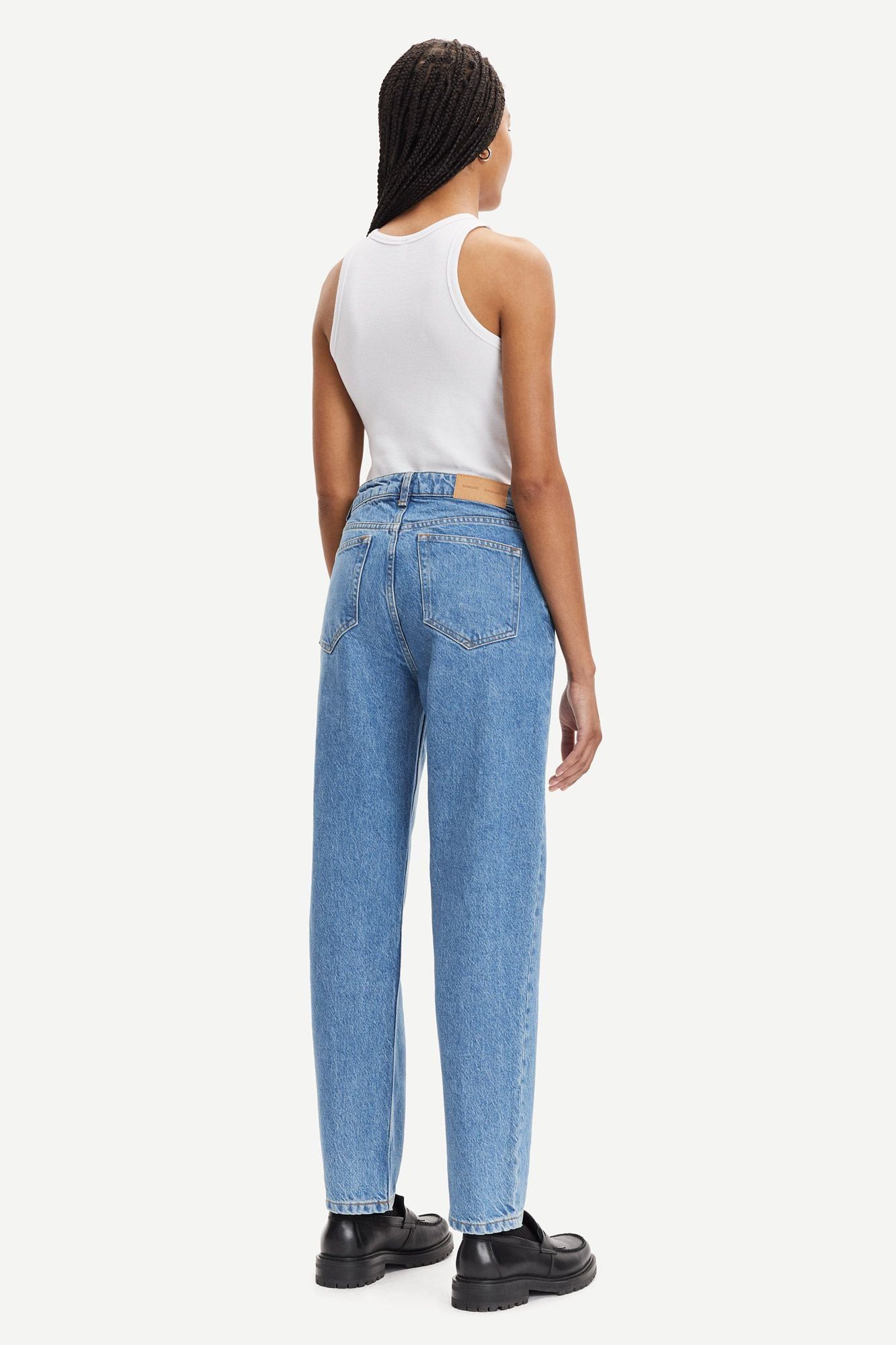 Jean droit en tencel, coton bio et recyclé | bleu clair "marianne jeans mid blue", Samsoe Samsoe, photo 3