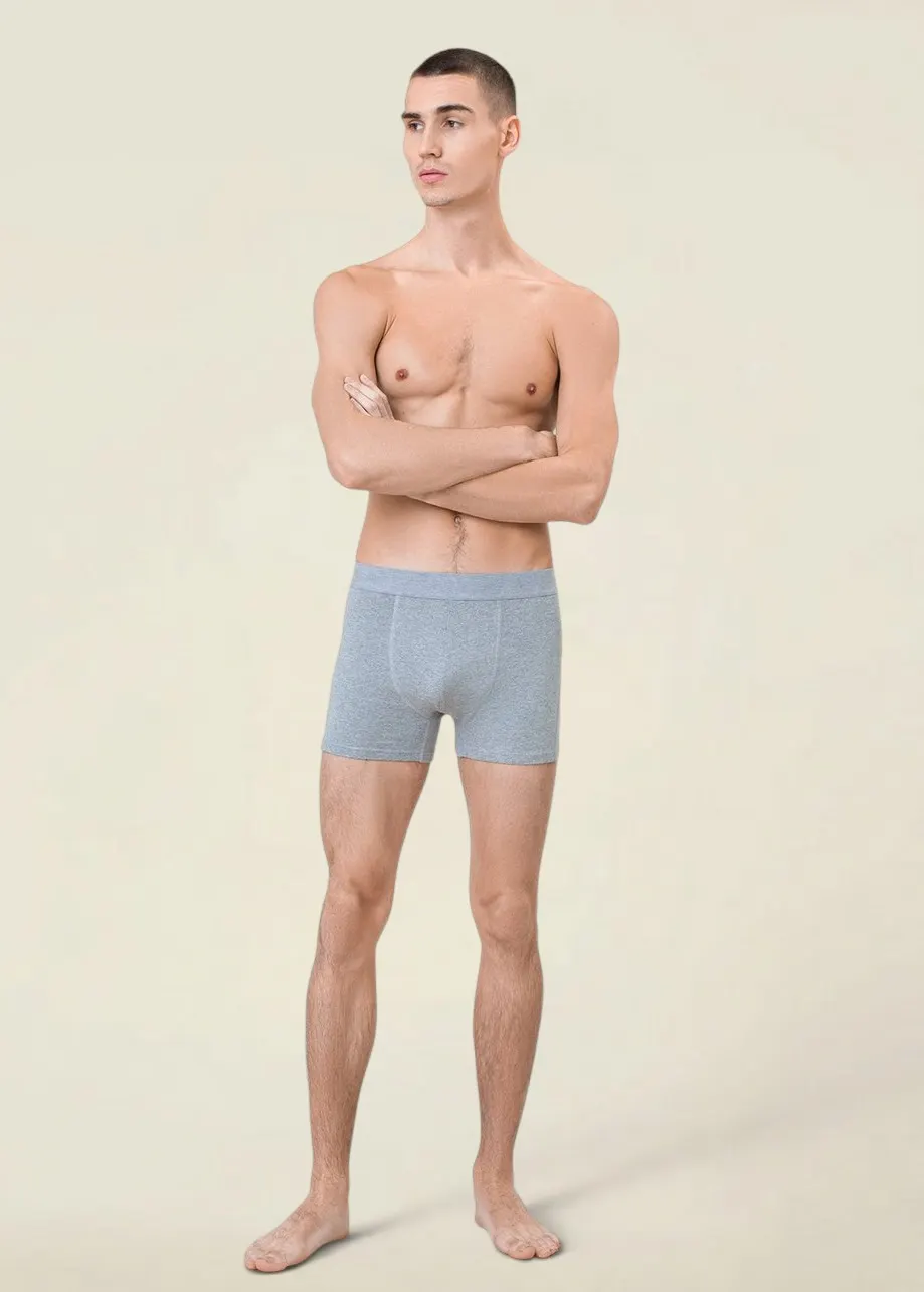 Boxer uni en coton bio | gris "heather grey", Colorful Standard, photo 6