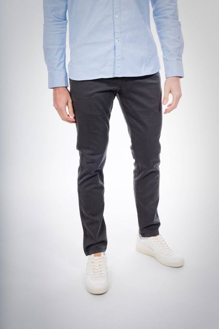 Chino slim gris en coton bio - joe phantom, Knowledge Cotton Apparel, photo 2