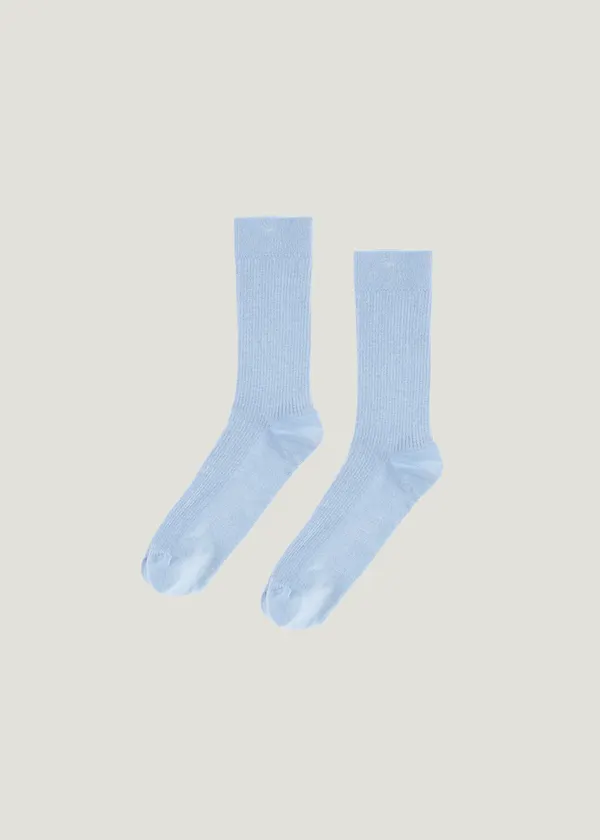 Chaussettes hautes  en coton bio | bleu "polar blue", Colorful Standard
