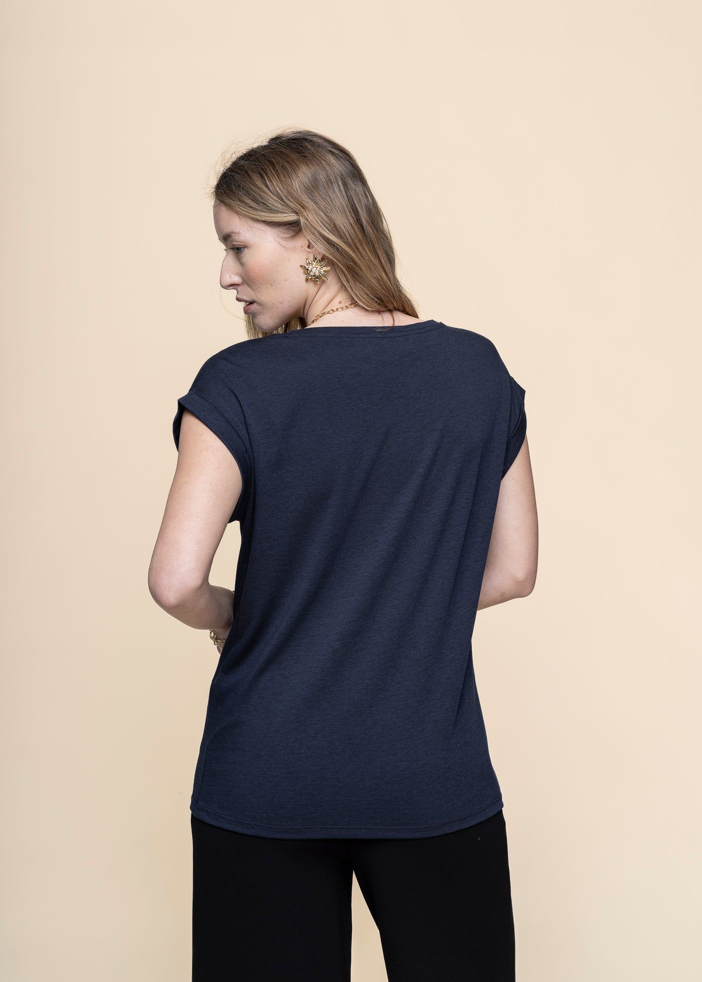 T-shirt en tencel et coton bio | marine "jilaana night sky", Armedangels, photo 3