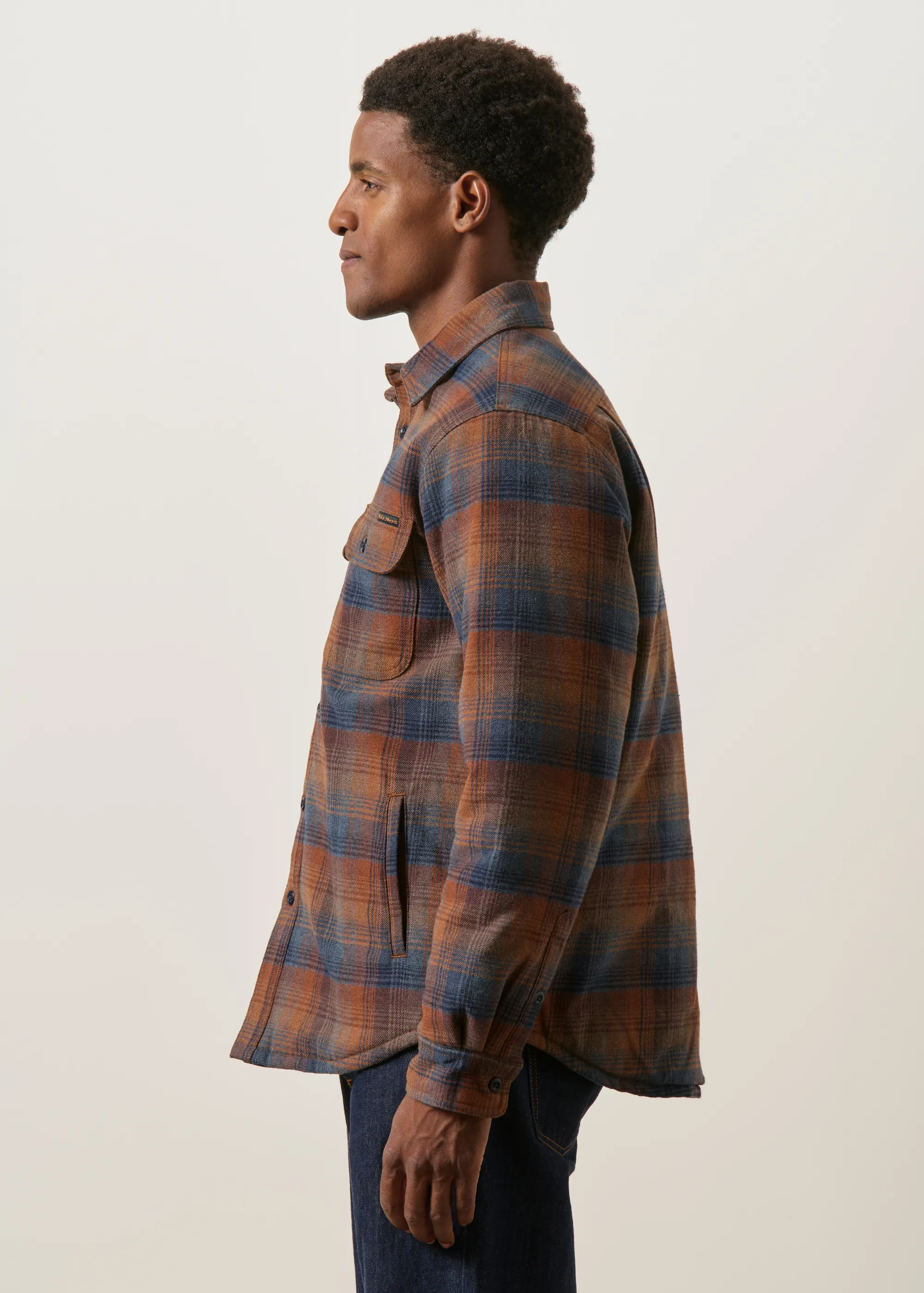 Veste style chemise matelassée en coton bio | carreaux "Glenn padded shirt check - multi", Nudie Jeans, photo 3