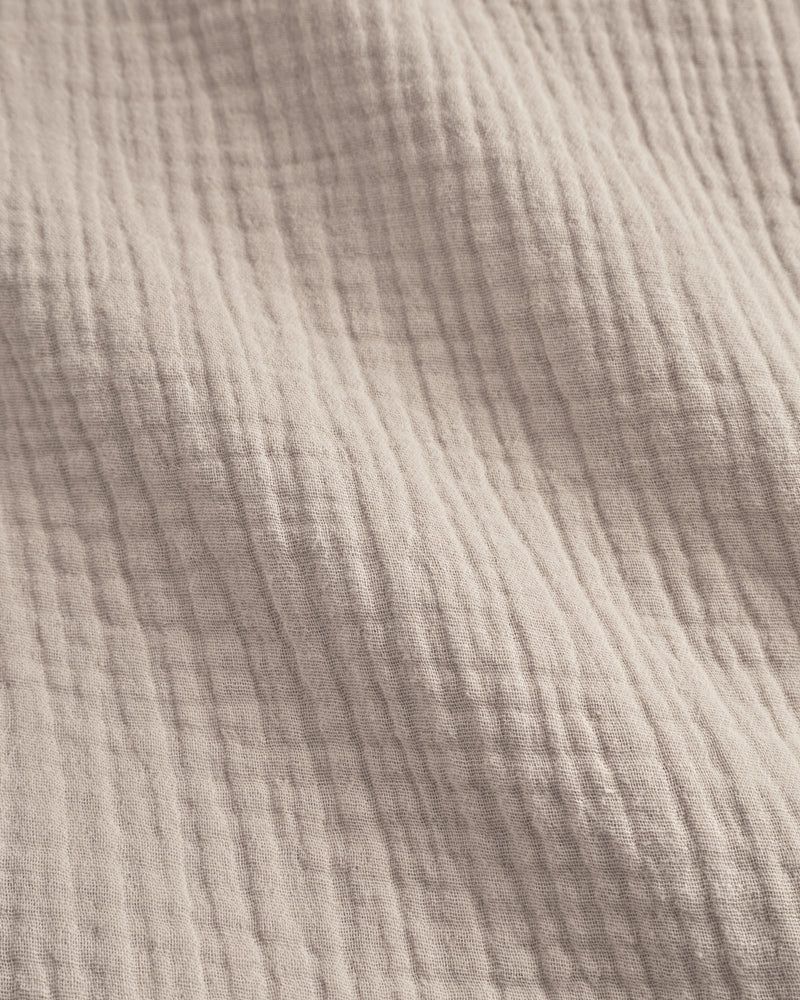 Wickelrock aus Bio-Baumwollgaze | Ecru "wrap skirt - washed sand", Rotholz, Foto 4