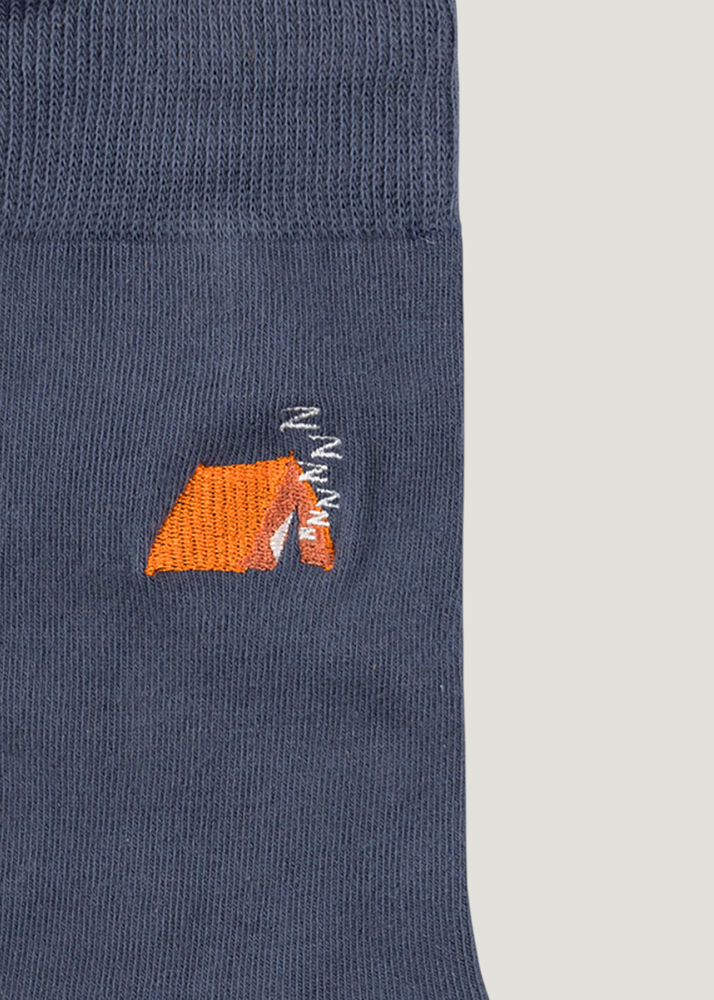 Chaussettes en coton bio | bleu "sigtuna tent ombre blue", Dedicated, photo 2