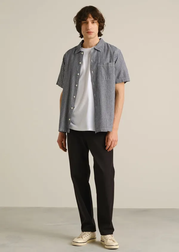 Chino droit en coton bio | noir "Chino pants hudiksvall black - caviar", Dedicated